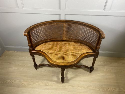 walnut bergere window seat - CATEGORY: ANTIQUE SOFAS - DATED 1910