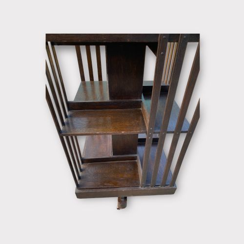 REVOLVING OAK BOOKCASE - ADDITIONAL PHOTO 3