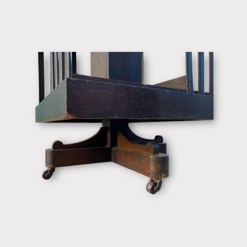 REVOLVING OAK BOOKCASE - ADDITIONAL PHOTO 4