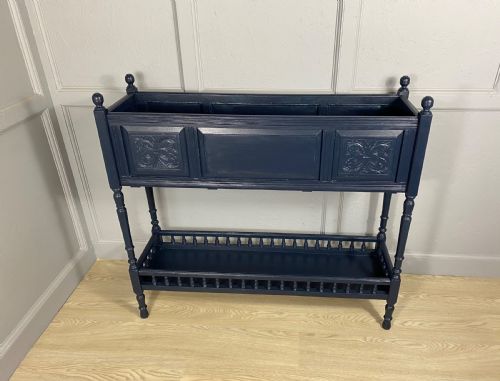 EDWARDIAN BLUE PAINTED JARDINIERE STAND - ADDITIONAL PHOTO 3