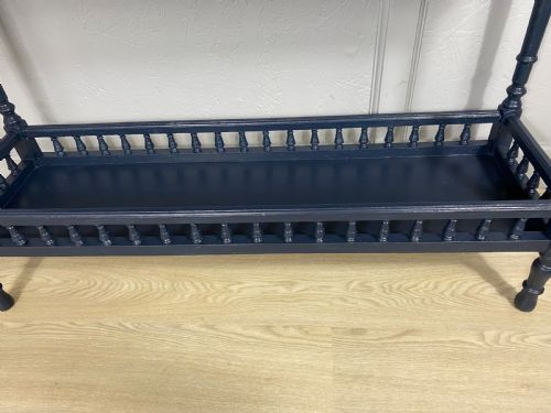 EDWARDIAN BLUE PAINTED JARDINIERE STAND - ADDITIONAL PHOTO 4