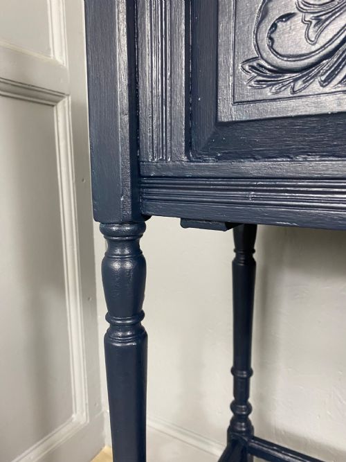 EDWARDIAN BLUE PAINTED JARDINIERE STAND - ADDITIONAL PHOTO 7