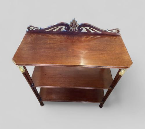 MAHOGANY BRASS INLAY BUFFET - ADDITIONAL PHOTO 2