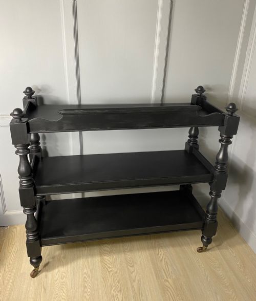 BLACK PAINTED VICTORIAN BUFFET - ADDITIONAL PHOTO 5