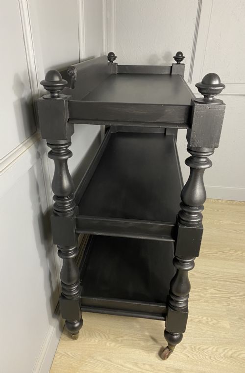 BLACK PAINTED VICTORIAN BUFFET - ADDITIONAL PHOTO 7