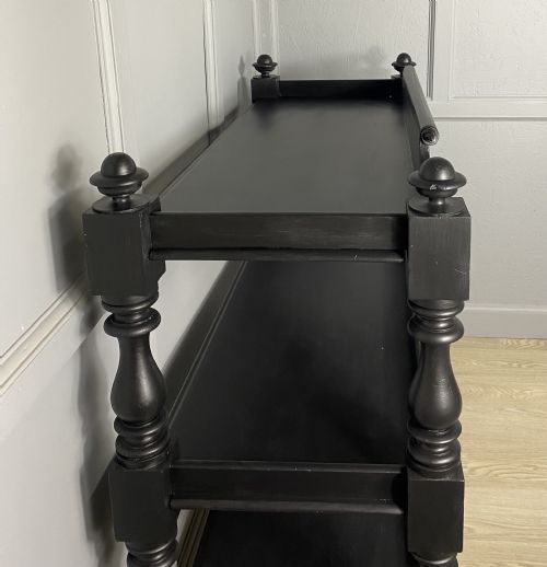 BLACK PAINTED VICTORIAN BUFFET - ADDITIONAL PHOTO 9