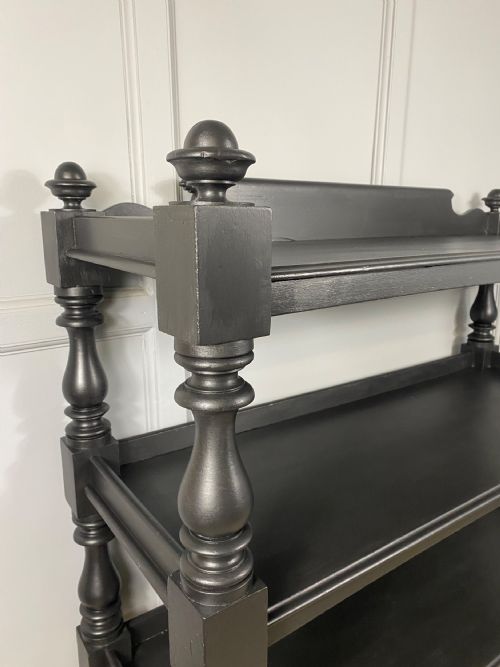 BLACK PAINTED VICTORIAN BUFFET - ADDITIONAL PHOTO 2
