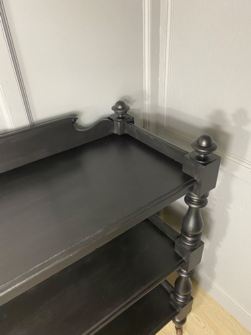 BLACK PAINTED VICTORIAN BUFFET - ADDITIONAL PHOTO 4