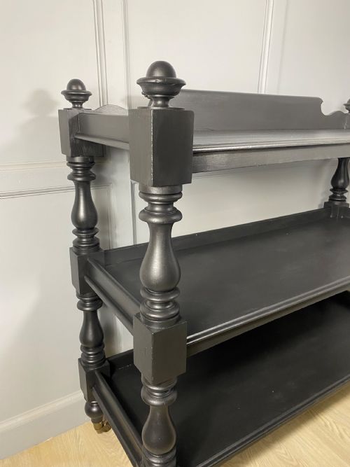 BLACK PAINTED VICTORIAN BUFFET - ADDITIONAL PHOTO 10