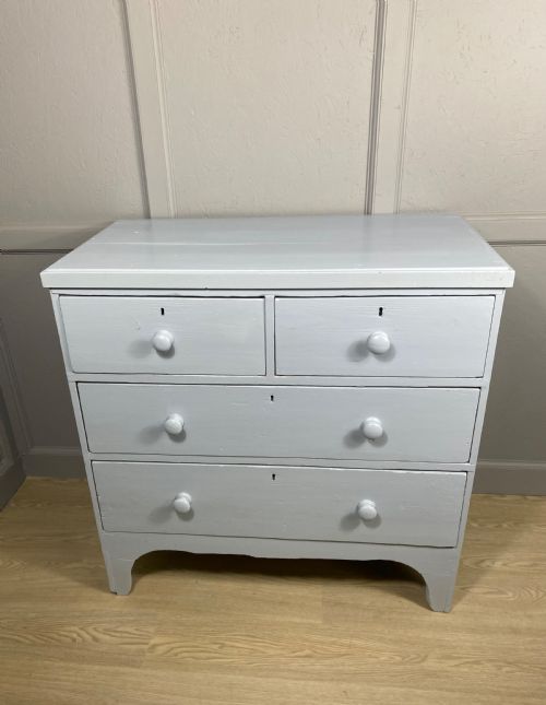 PINE VICTORIAN PAINTED CHEST OF DRAWERS - ADDITIONAL PHOTO 1