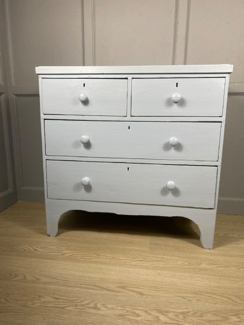 PINE VICTORIAN PAINTED CHEST OF DRAWERS - ADDITIONAL PHOTO 2