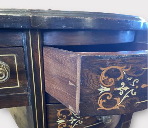 ROSEWOOD VICTORIAN WRITING TABLE - ADDITIONAL PHOTO 5