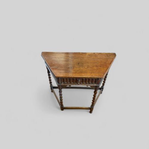 OAK BARLEY TWIST ONE DRAWER TABLE - ADDITIONAL PHOTO 1