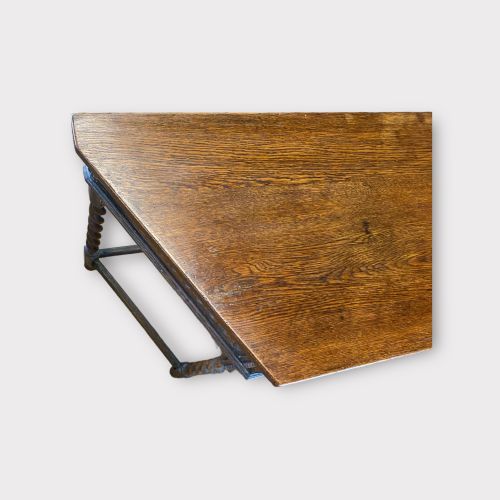 OAK BARLEY TWIST ONE DRAWER TABLE - ADDITIONAL PHOTO 4
