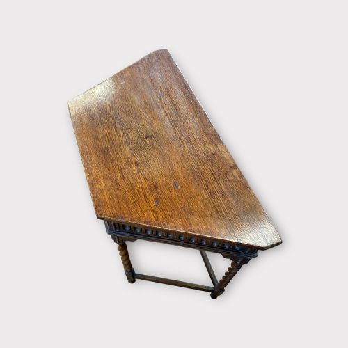 OAK BARLEY TWIST ONE DRAWER TABLE - ADDITIONAL PHOTO 5