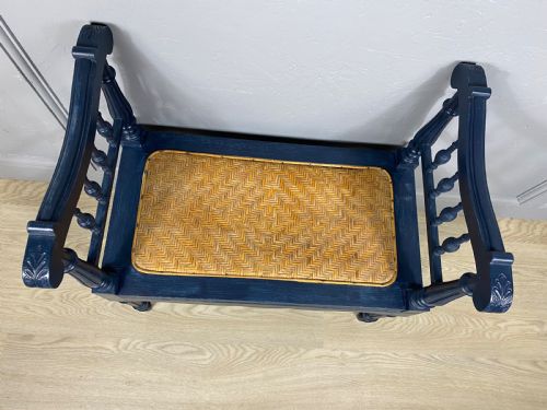 BLUE PAINTED STOOL - ADDITIONAL PHOTO 3