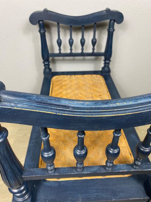 BLUE PAINTED STOOL - ADDITIONAL PHOTO 1