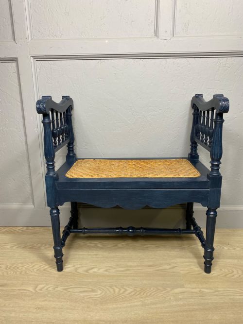 BLUE PAINTED STOOL - ADDITIONAL PHOTO 5