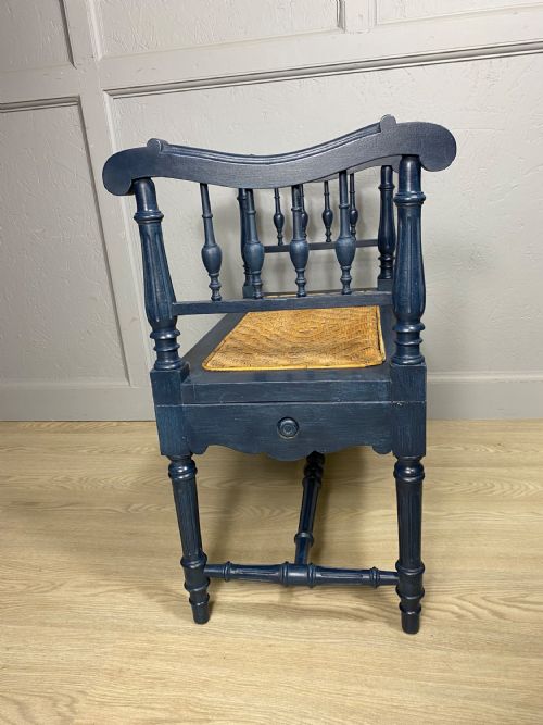BLUE PAINTED STOOL - ADDITIONAL PHOTO 6