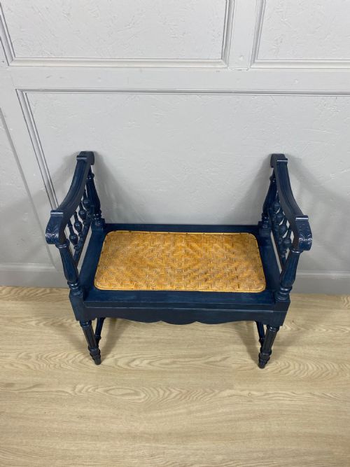 BLUE PAINTED STOOL - ADDITIONAL PHOTO 7