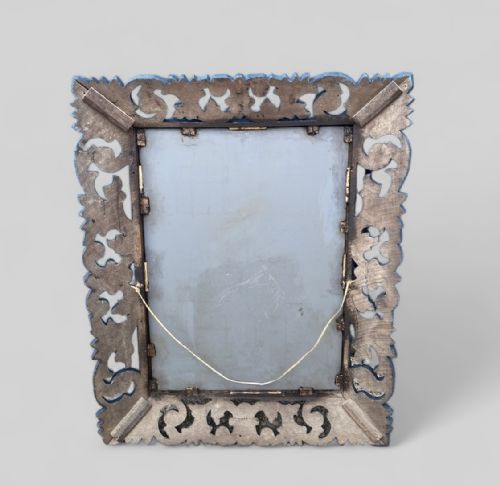 VICTORIAN CARVED OAK PAINTED MIRROR - ADDITIONAL PHOTO 3