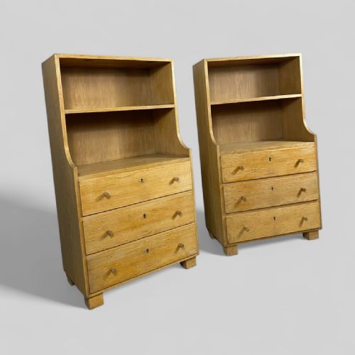 pair of danish rasmussen oak bookcases - CATEGORY: ANTIQUE BOOKCASES - DATED 1930