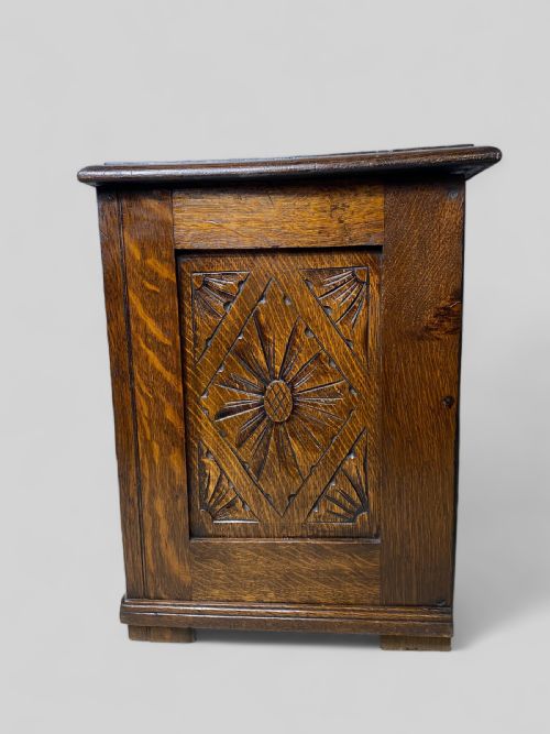 CARVED OAK COFFER - ADDITIONAL PHOTO 7