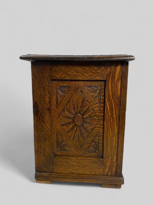 CARVED OAK COFFER - ADDITIONAL PHOTO 8
