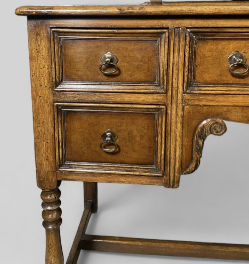 OAK DRESSING TABLE WITH MIRROR - ADDITIONAL PHOTO 1