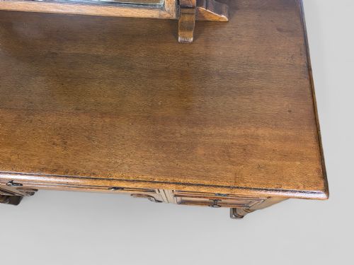 OAK DRESSING TABLE WITH MIRROR - ADDITIONAL PHOTO 3