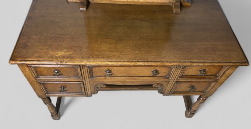 OAK DRESSING TABLE WITH MIRROR - ADDITIONAL PHOTO 8