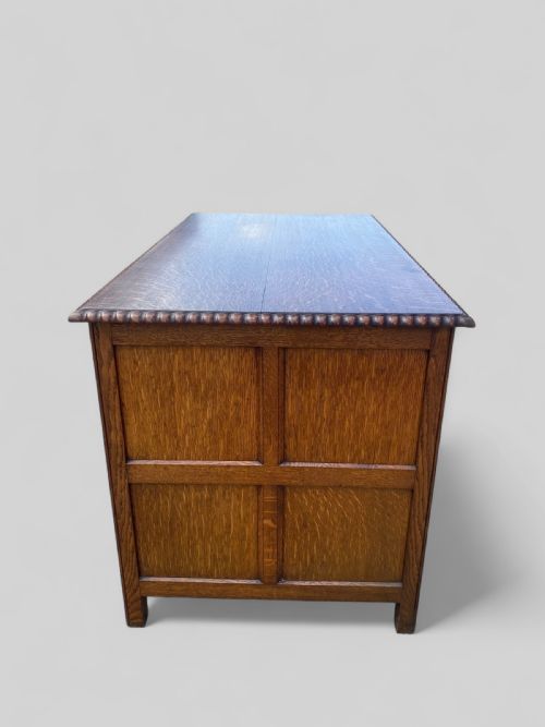 OAK 9 DRAWER PEDESTAL DESK - ADDITIONAL PHOTO 8