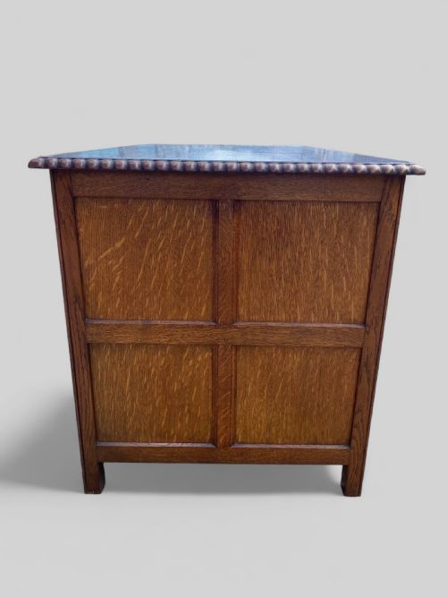 OAK 9 DRAWER PEDESTAL DESK - ADDITIONAL PHOTO 9