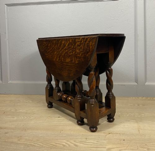 BARLEY TWIST GATELEG OAK COFFEE TABLE - ADDITIONAL PHOTO 6