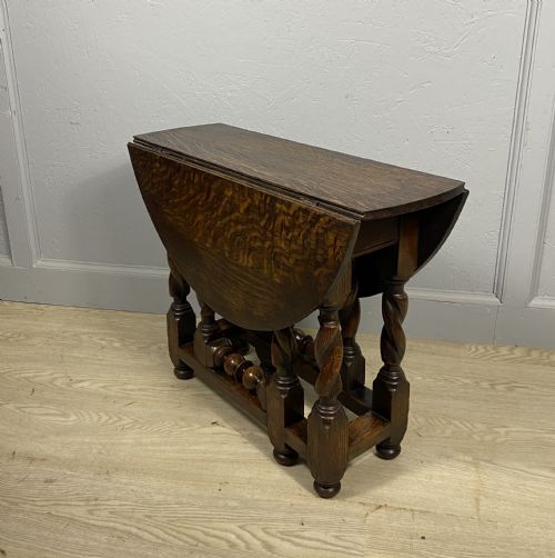 BARLEY TWIST GATELEG OAK COFFEE TABLE - ADDITIONAL PHOTO 7