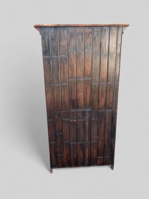 TALL ARTS CRAFTS OAK OPEN BOOKCASE - ADDITIONAL PHOTO 10