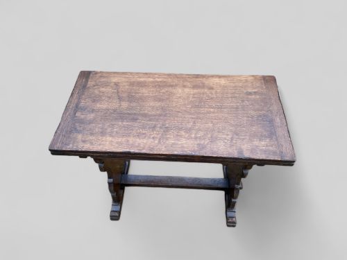 ROTATING FOLDING IPSWICH OAK TWO DRAWER TABLE - ADDITIONAL PHOTO 4