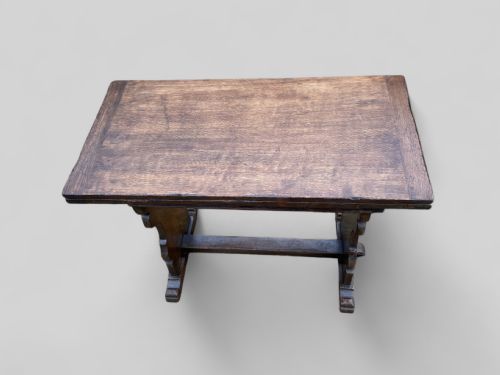 ROTATING FOLDING IPSWICH OAK TWO DRAWER TABLE - ADDITIONAL PHOTO 11