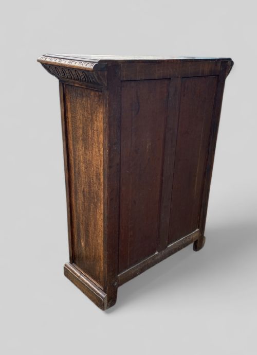 CARVED OAK OPEN BOOKCASE - ADDITIONAL PHOTO 3