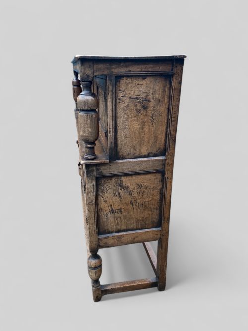 LARGE DISTRESSED OAK CUPBOARD - ADDITIONAL PHOTO 3