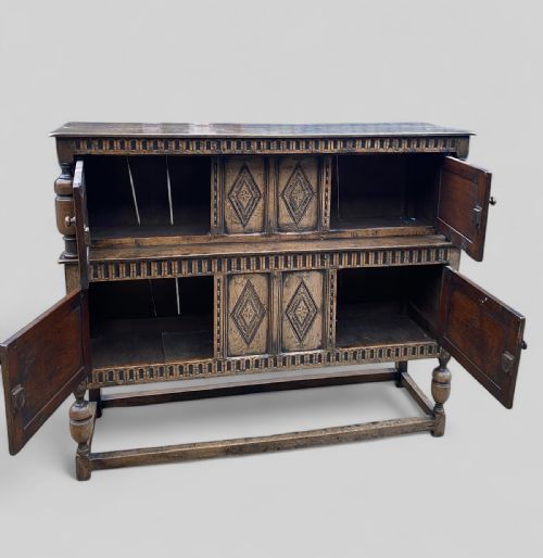 LARGE DISTRESSED OAK CUPBOARD - ADDITIONAL PHOTO 9