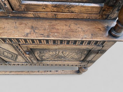 LARGE DISTRESSED OAK CUPBOARD - ADDITIONAL PHOTO 11
