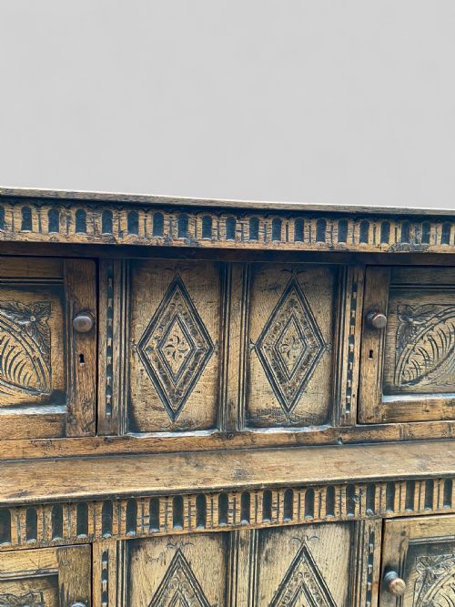 LARGE DISTRESSED OAK CUPBOARD - ADDITIONAL PHOTO 13