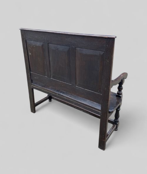 CARVED OAK VICTORIAN BENCH - ADDITIONAL PHOTO 8
