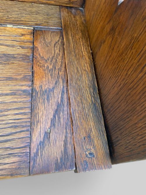 CARVED OAK ART NOUVEAU BENCH - ADDITIONAL PHOTO 10