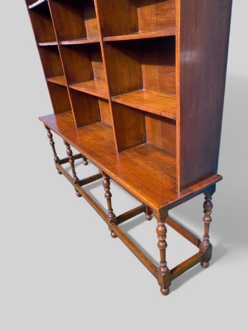 MULTICOMPARTMENT DISTRESSED OAK BOOKCASE - ADDITIONAL PHOTO 2