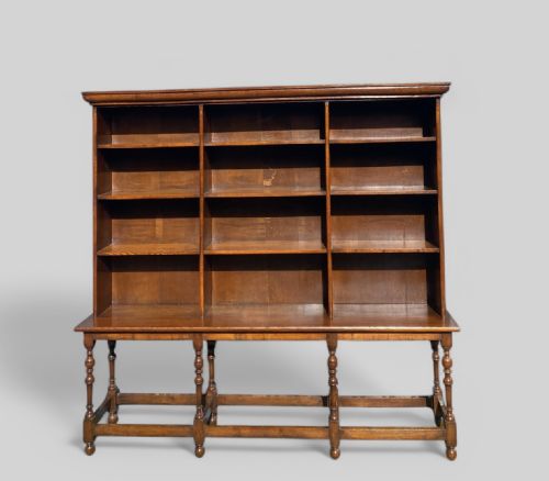 MULTICOMPARTMENT DISTRESSED OAK BOOKCASE - ADDITIONAL PHOTO 6