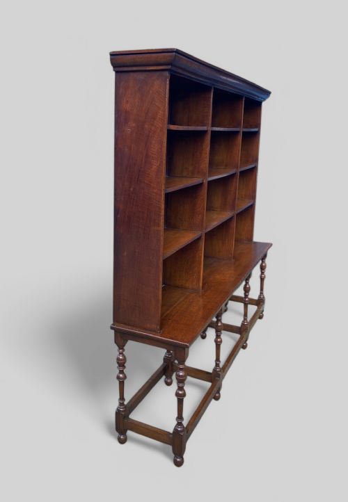 MULTICOMPARTMENT DISTRESSED OAK BOOKCASE - ADDITIONAL PHOTO 8