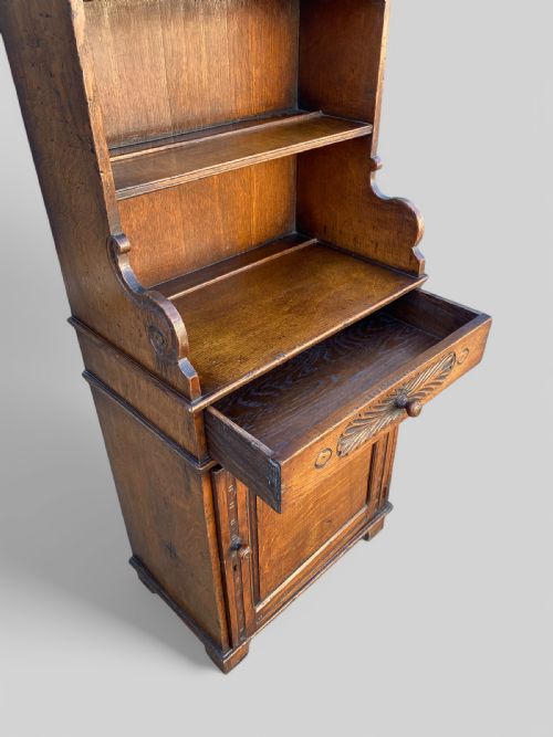 WATERFALL SMALL OAK DRESSER BOOKCASE - ADDITIONAL PHOTO 1