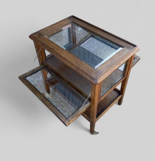 OAK DISPLAY TEA TROLLEY - ADDITIONAL PHOTO 4